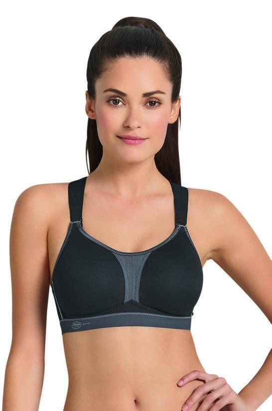 Anita Active 5599-445 Women's Black/Anthracite Non-Wired Sports Bra 34G :  Anita: : Clothing, Shoes & Accessories
