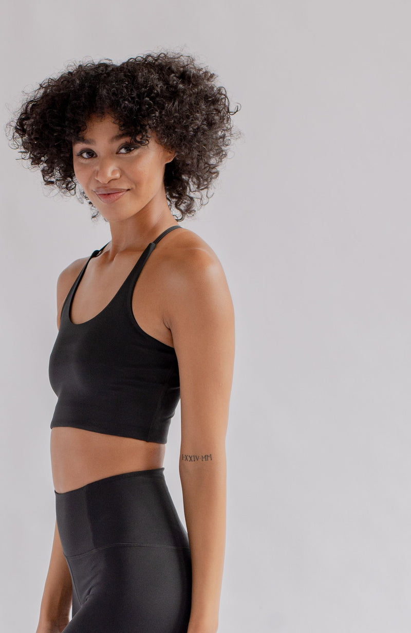 Girlfriend Collective Recycled FLOAT Cleo Halter Bra - Ibiza