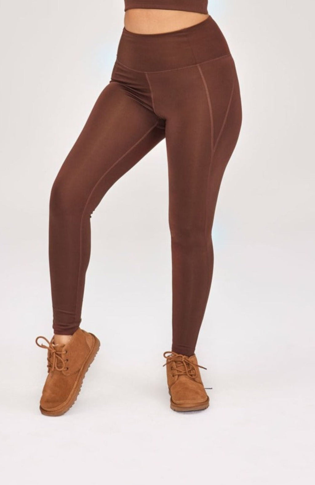 Sophia Fleece Lined Leggings - Chocolate – Queen Of Fashion