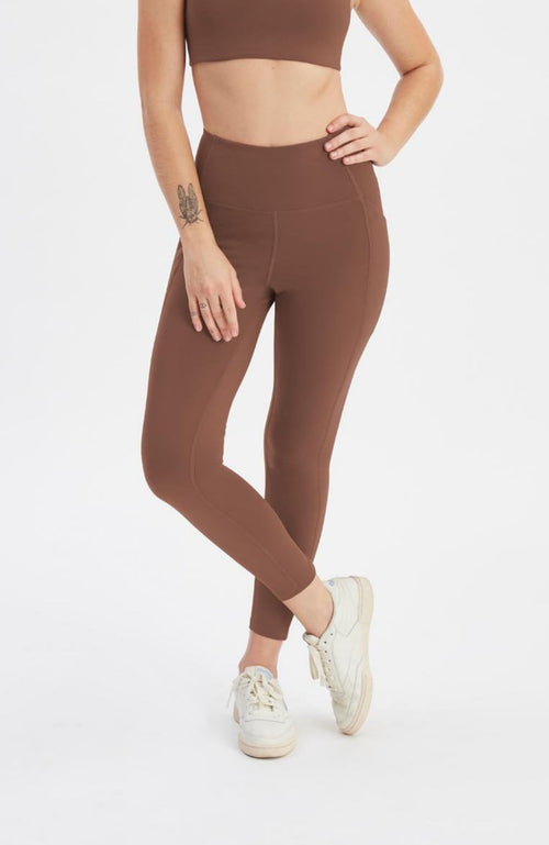 Cle Fashion Colombian Leggings w/ Powernet in Waist 831 - Brown