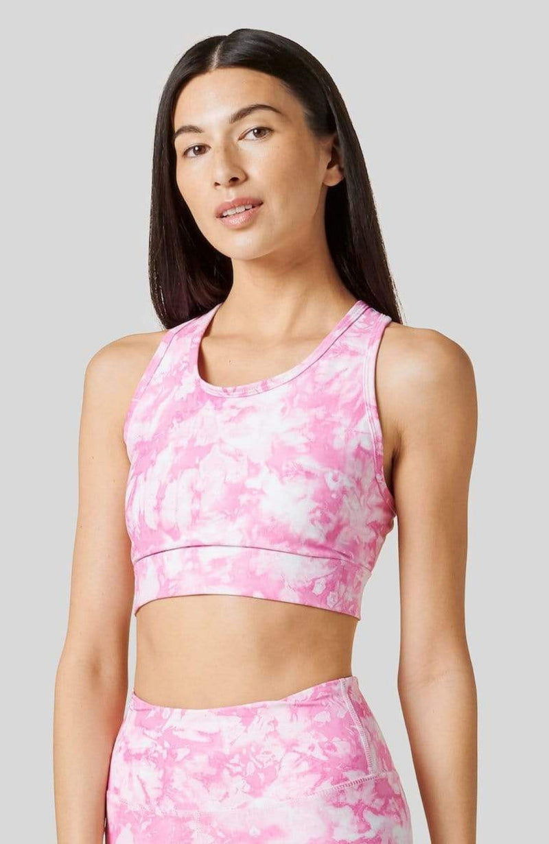 Women's Tie Dye Sports Bra - Pink
